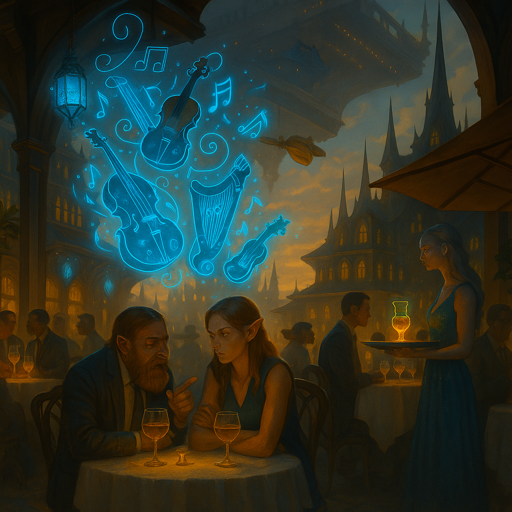 The type of restaurant the sunborn might come down to, plate 2 looming in the background.